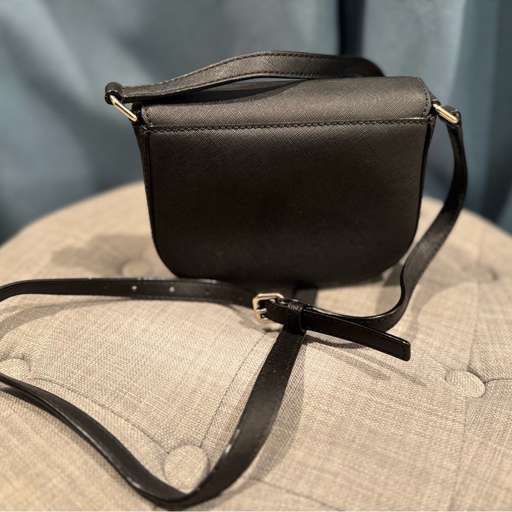 kate spade Black Crossbody Saddle Bag with Gold Hardware - Picture 6 of 6